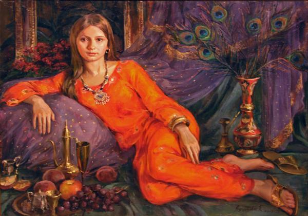 Polina & Dmitry Luchanov. Alice 70-100cm oil on canvas 2005