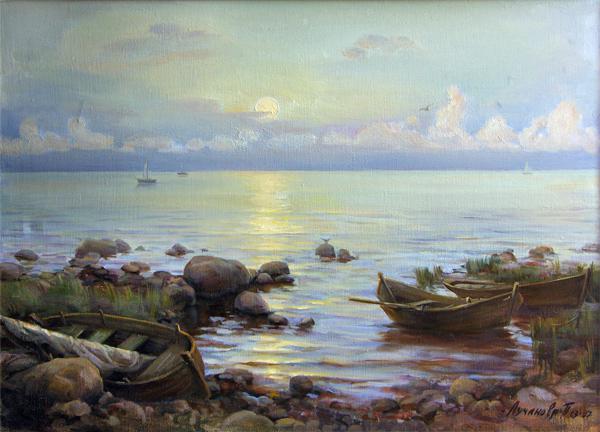 Polina & Dmitry Luchanov. Baltic night (50-70cm. Oil on canvas)