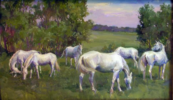 Polina & Dmitry Luchanov. White horses .x, m.40h60sm. 2014