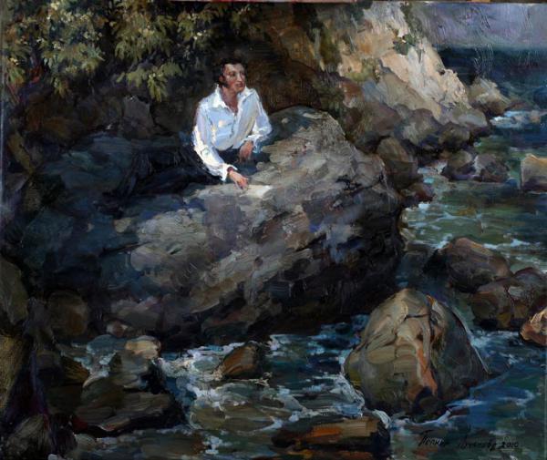 Polina & Dmitry Luchanov. Pushkin in the Crimea 45-60cm. oil on canvas 2009