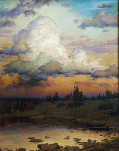 Polina & Dmitry Luchanov. Cloud. Sky Holy Russia (oil on canvas 70-95cm.) 2004