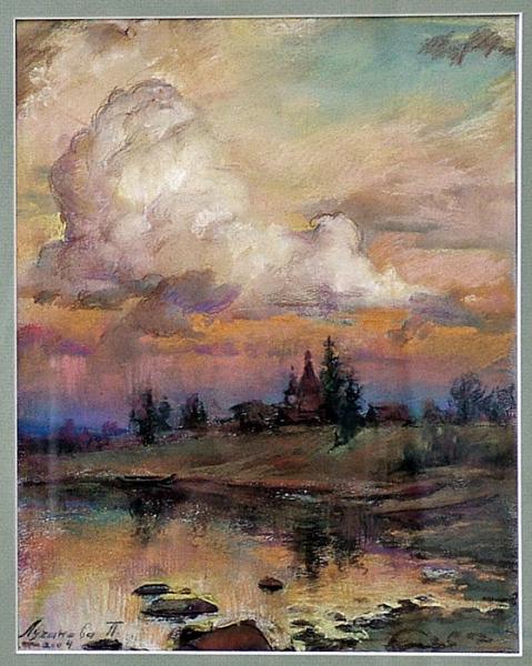 Polina & Dmitry Luchanov. Cloud (drawing) paper, pastel, 30-40cm