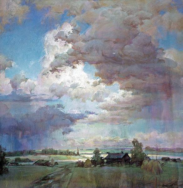 Polina & Dmitry Luchanov. Before the Storm (paper, pastel, 60-60cm. 2004)
