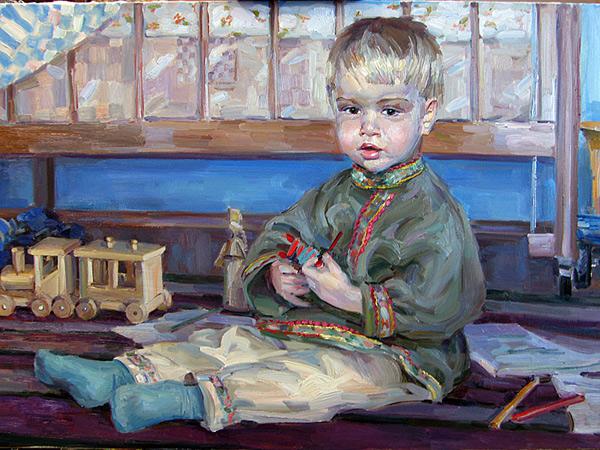 Polina & Dmitry Luchanov. Savka (oil on canvas 70-90cm.) 2008
