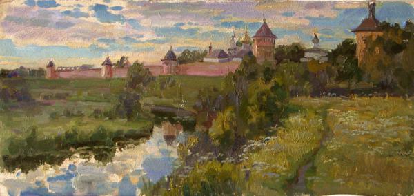 Polina & Dmitry Luchanov. monastery in Suzdal .30-60cm. oil, canvas 2008