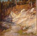 Polina & Dmitry Luchanov. GORGE ROAD TO 35-35cm oil on canvas 1996