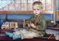 Polina & Dmitry Luchanov. portrait of his son. oil on canvas 70-90cm. 2007
