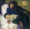 Polina & Dmitry Luchanov. Mom with Cyril. Lullaby (oil on canvas 60-60cm.) 2003