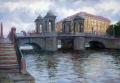 Polina & Dmitry Luchanov. Lomonosov bridge. St. Piterurg (oil on canvas 550-70cm.) 2002