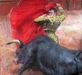 Polina & Dmitry Luchanov. bullfighter kills the bull (the central part of the triptych "Corrida")