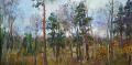 Polina & Dmitry Luchanov. Moscow region forest in autumn 40-60cm. oil on canvas 2004