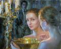 Polina & Dmitry Luchanov. fortunetelling. 50-60cm. oil on canvas 2010